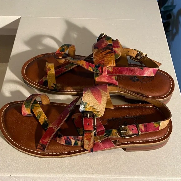 Patricia Nash Vibrant Floral Strappy Sandals - Picture 4 of 6